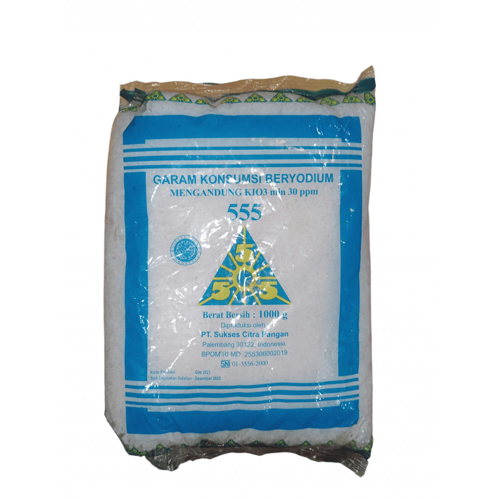 

[Garam] Tiga Bola/555 - Garam Kasar | Kemasan 1kg