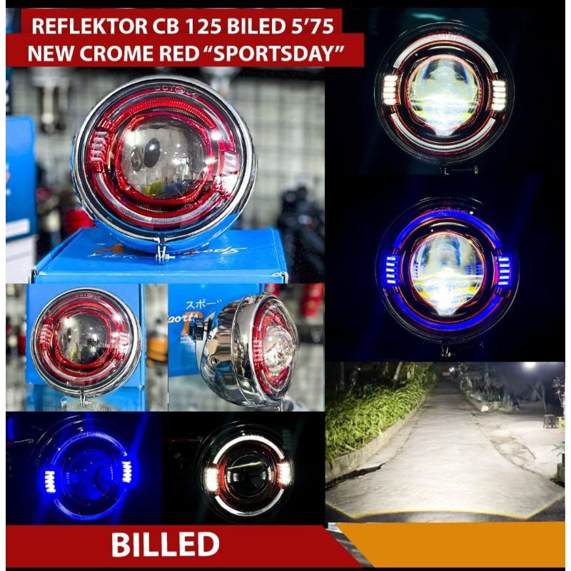 REFLEKTOR CB125 BILED BATOK CB125 SET LAMPU DEPAN CB BILED