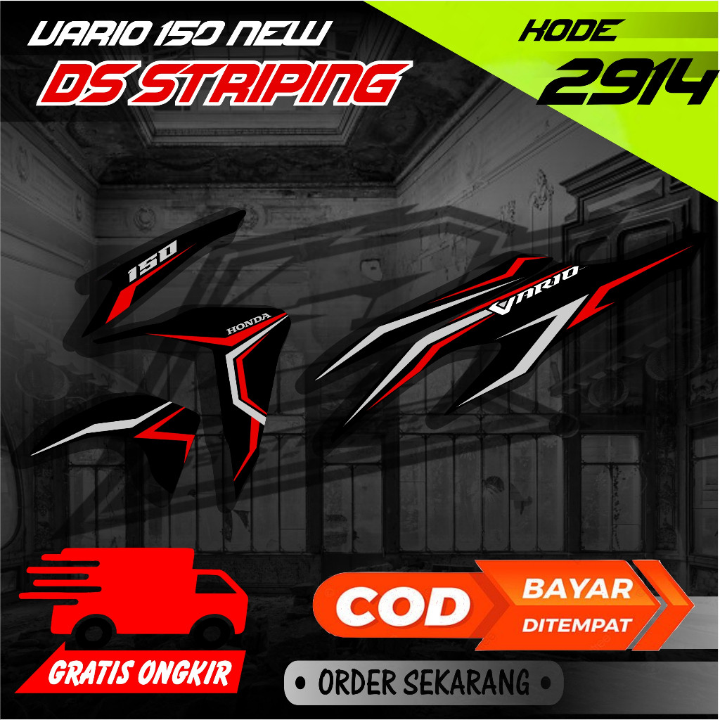 Sticker Striping Motor Vario 125 & 150 Tahun 2018-2021 Bahan Premium Termurah
