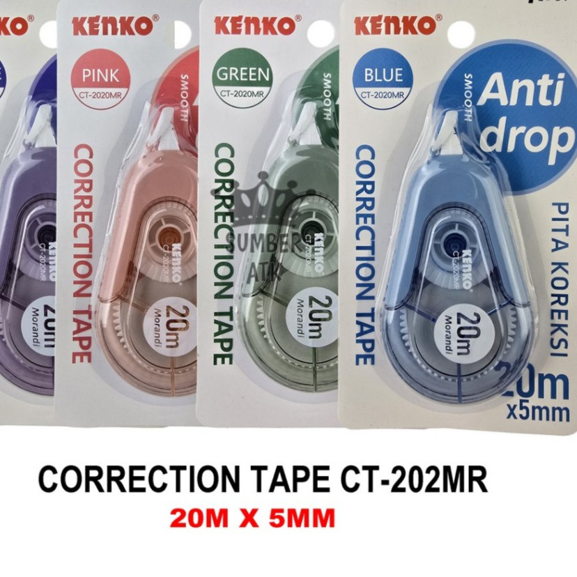 Correction Tape / Pita Koreksi / Tipe Ex Roll Kertas / Stipo Kertas Merk Kenko CT-2020MR Panjang 20 