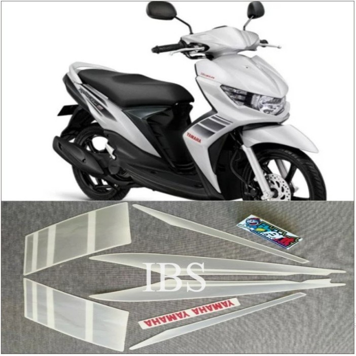 STRIPING MIO SOUL GT PUTIH 2011 2012 STIKER ORI YAMAHA POLET