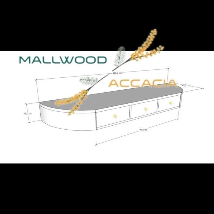 Meja Tv Custom Kayu Mahoni