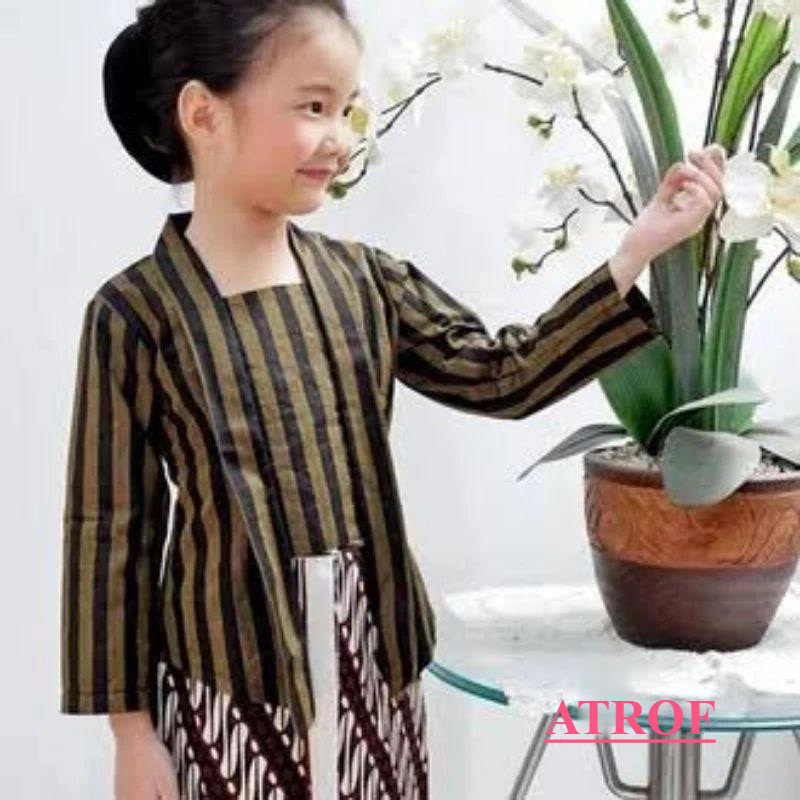 kebaya lurik anak - kebaya adat lurik anak perempuan