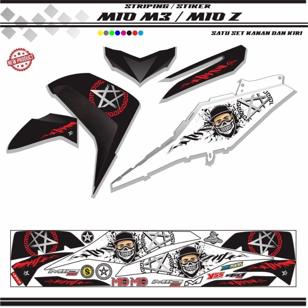 VARIASI MOTOR STIKER VARIASI MIO Z MIO M3 VARIASI ELEGAN SIMPLE STIKER