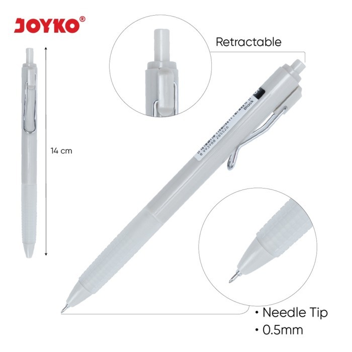 

Gel Pen Joyko Gp-343 Pasuteru Pulpen Tip 0.5 mm Pastel - Satuan
