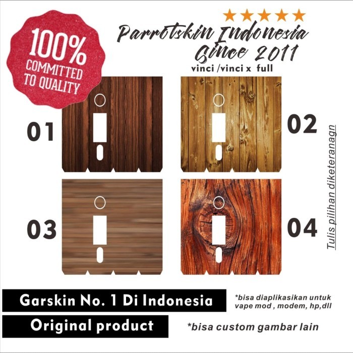 

Garskin skin Vinci 40w vinci r Full body Wood kayu Edition sticker