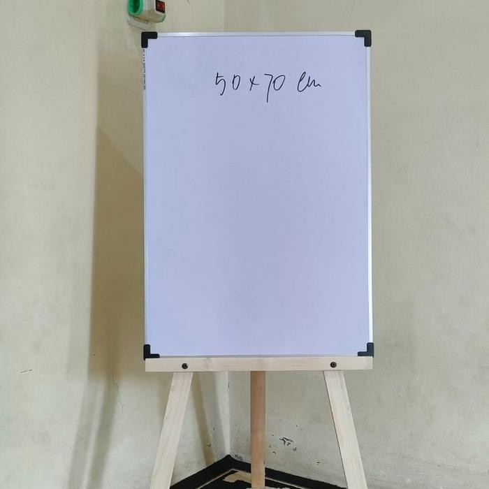 

Whiteboard Standing 120cm Vertikal,Papan Tulis White Board Penyangga,Polos Tidak di Cat - Biasa, 50x70cm
