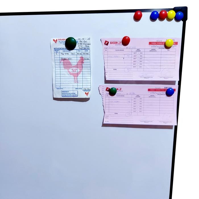 

papan tulis white board 60x80 cm bor papan Plastik Putih bor papan - Magnet