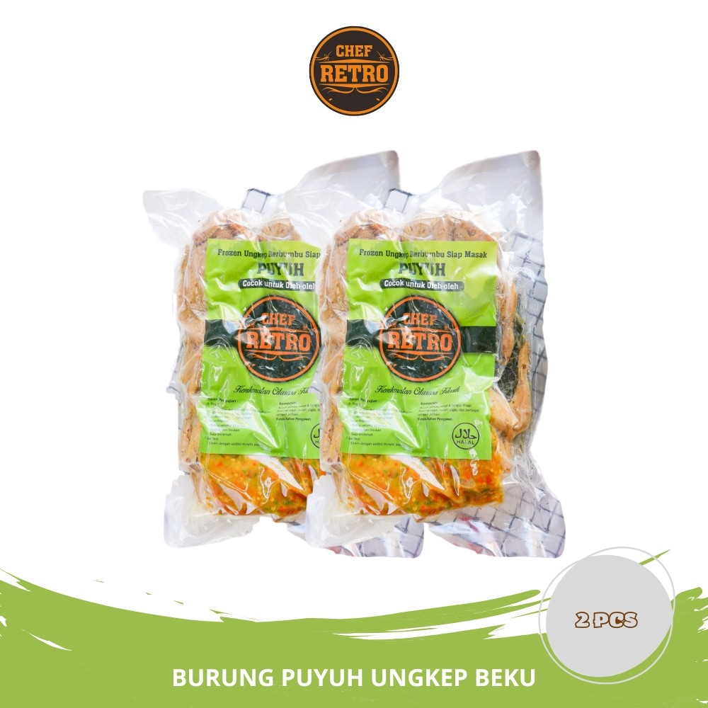 

CHEF RETRO - Burung Puyuh Ungkep Beku - 700gr (2 Pcs)