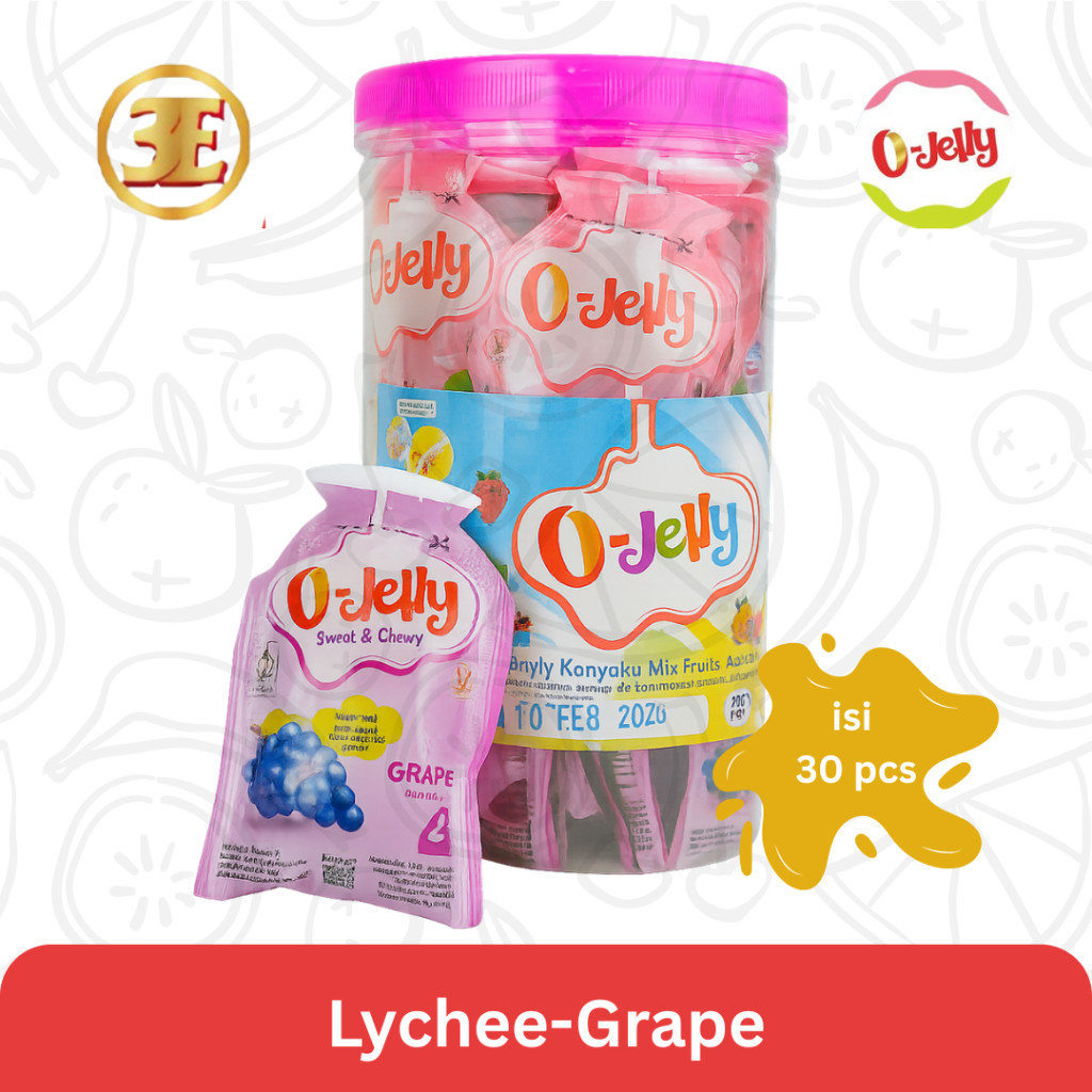 

O Jelly/Jeli/Ager Konnyaku Toples (Lychee Grape)