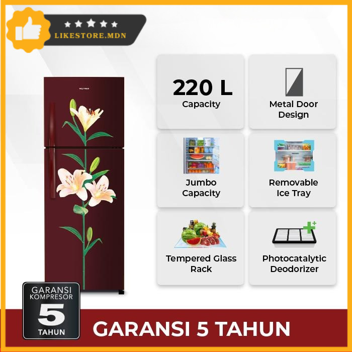 POLYTRON KULKAS 2 PINTU PRB -237PR