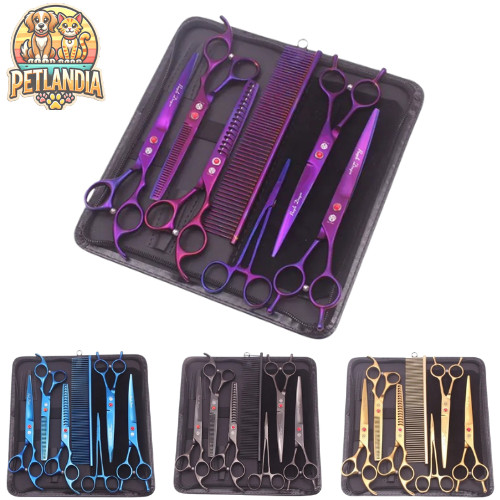 GUNTING GROOMING ANJING KUCING SET - PET GROOMING SCISSORS SET