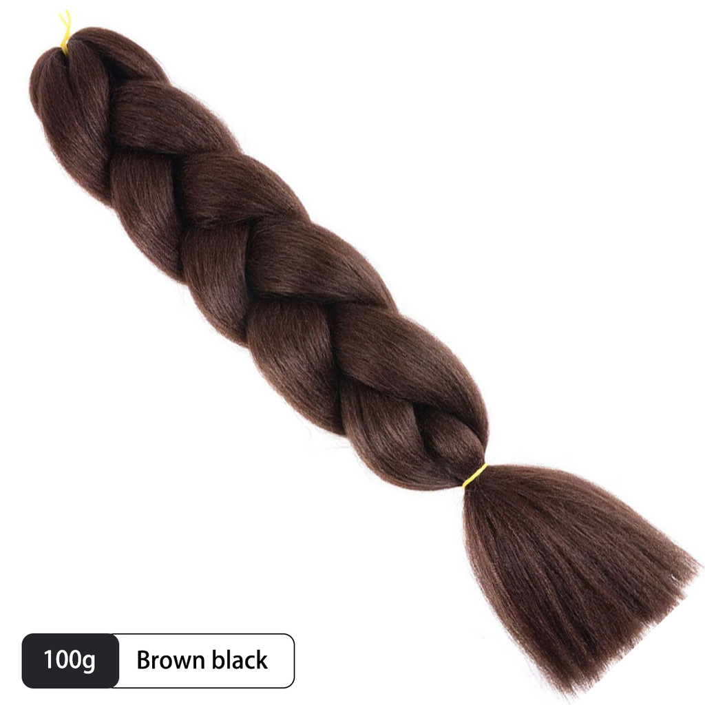 Black Jumbo Braiding Hair Synthetic Jumbo Crochet Braiding Hair For Box Twist Braids Hair Extensions