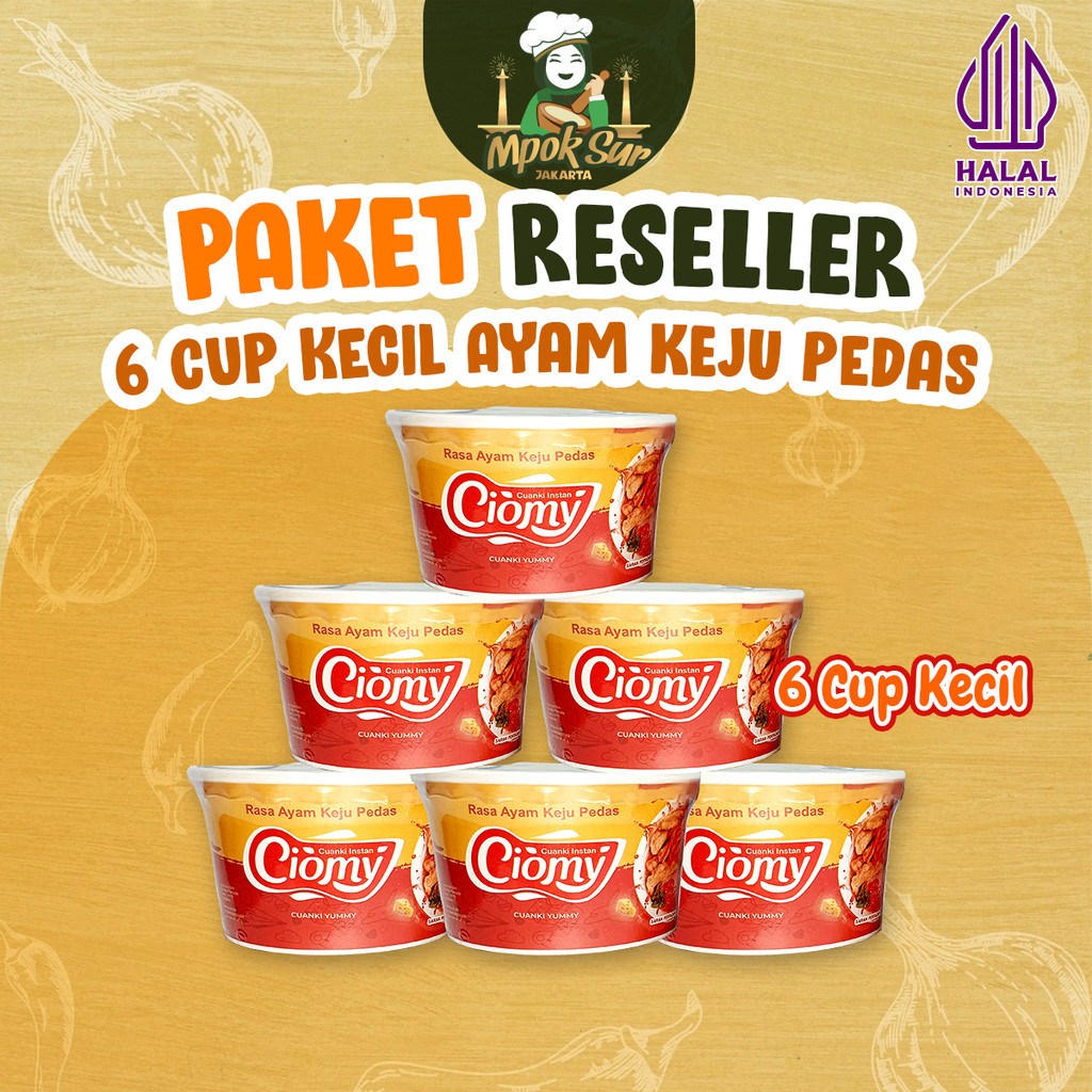 

Mpok Sur - Paket Bundling Ciomy Cuanki Ayam Keju Pedas Kemasan Kecil 40 Gram Isi 6 pcs
