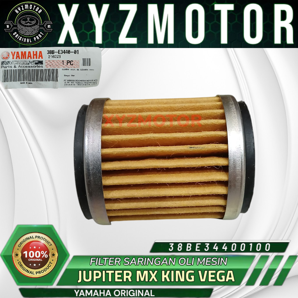 ELEMENT ASSY OIL FILTER SARINGAN OLI MESIN JUPITER MX KING VEGA FORCE YAMAHA ORIGINAL 38B-E3440-01
