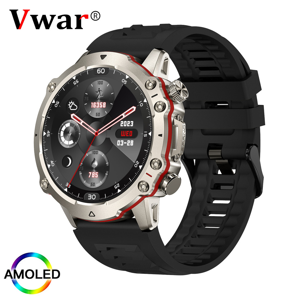 Vwar Falcon Ultra 2 Smart Watch AMOLED Always-on Display IP68 Waterproof Rugged Smartwatch 100+ Spor