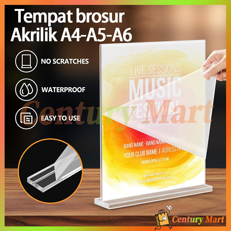 

CM Tempat brosur Akrilik A4-A5-A6/ Tent card Akrilik / Tent holder Akrilik /Akrilik QRist barcode / Stand Akrilik