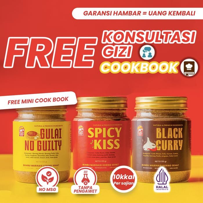 

Flat Tummy Bundling Bumbu Marinasi Kering Rendah Kalori Healthy Dry Rub Ayam Serbaguna - CurryGulaiSpicy
