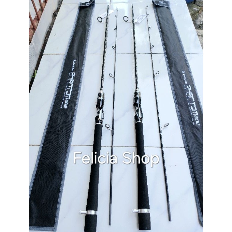 Fishing Rod Joran Stick Katrol Pancing Shikari Phantom Solid Carbon Alat Peralatan Pancingan Galatam