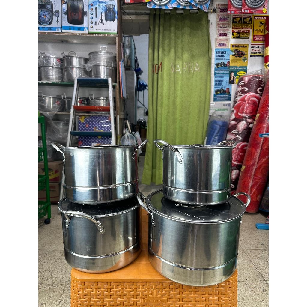 STOCKPOT Panci Kukusan Steamer Susun 4 555 Asli Original Tahan Lama
