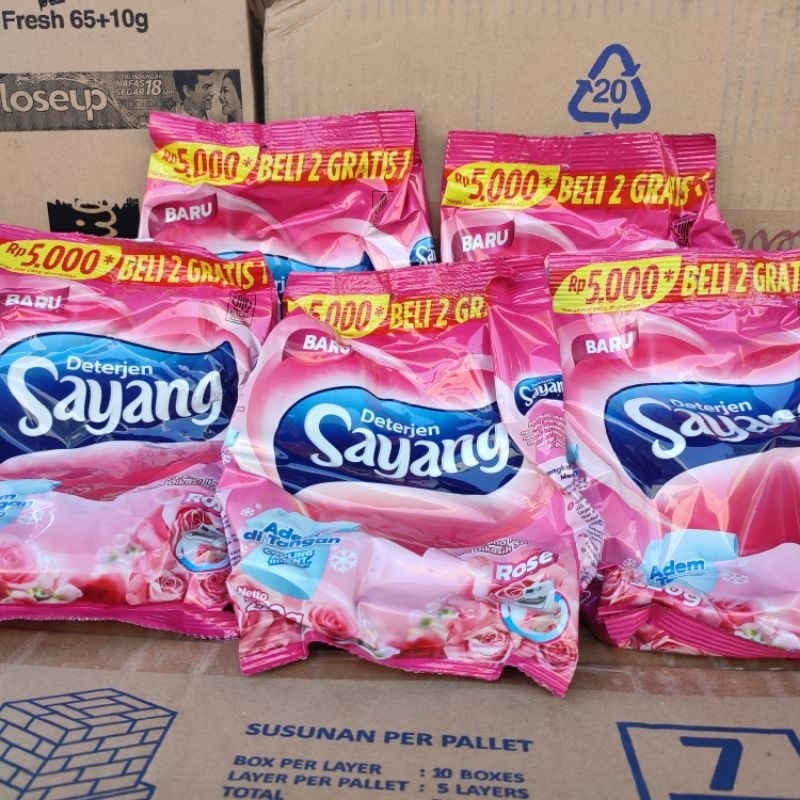 PAKET HEMAT 1 DUS DETERJEN / DETERGENT SAYANG (  ) ISI 36pcs | BUBUK POWDER DETERJEN 260 GR/pcs