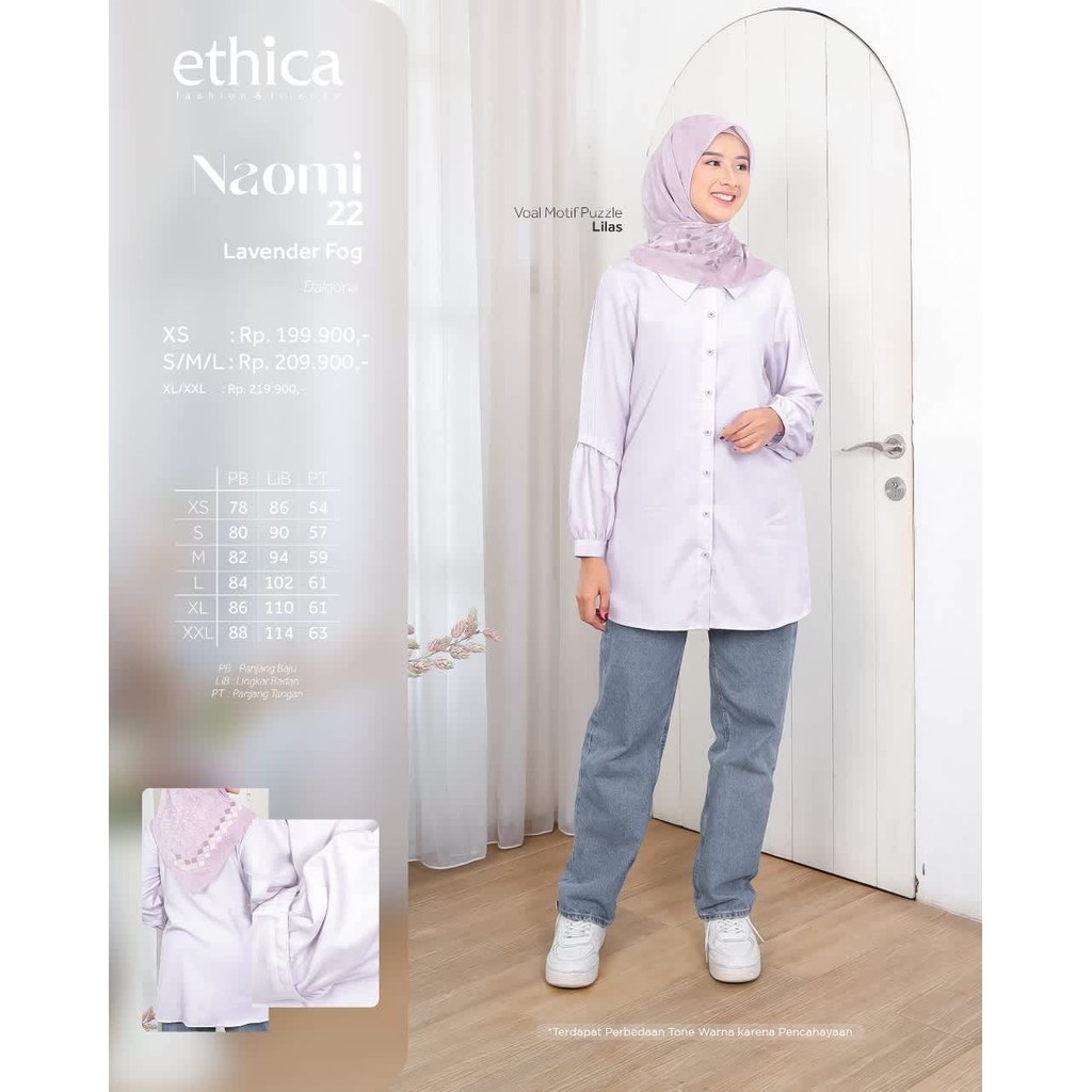 ETHICA TUNIC DEWASA NAOMI 22 LAVENDER FOG