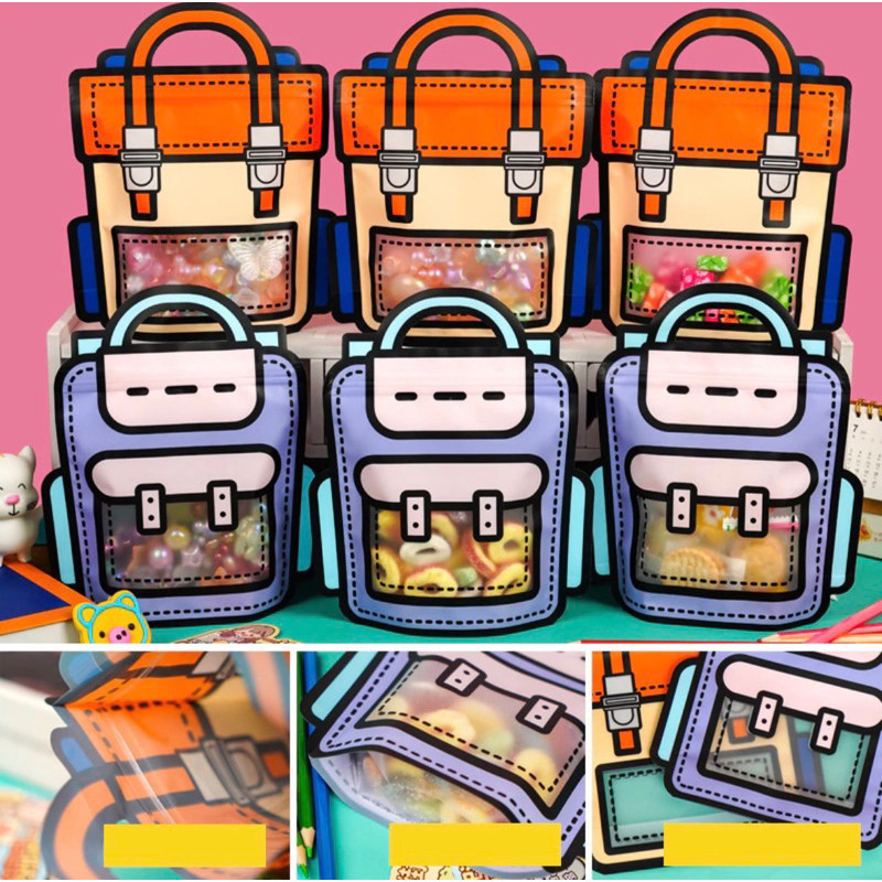 

PLASTIK BINGKISAN ZIPLOCK STANDING MODEL TAS | KEMASAN KUE ZIPLOK LUCU HAMPERS GOODIES BAG | BUNGKUS KADO | ULANG TAHUN | BIRTHDAY