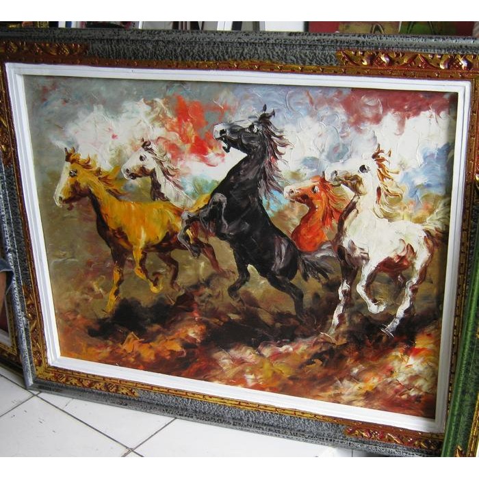 Lukisan Kuda Berlari Abstrak