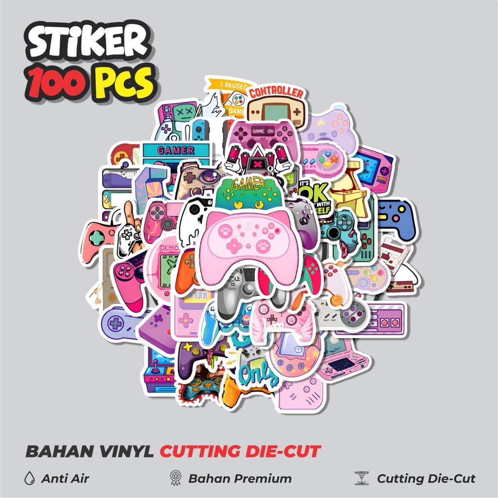 

Terbaru! 50 pcs Stiker Gamepad Dekorasi Lucu Kreatif untuk Notebook, Skateboard, HP