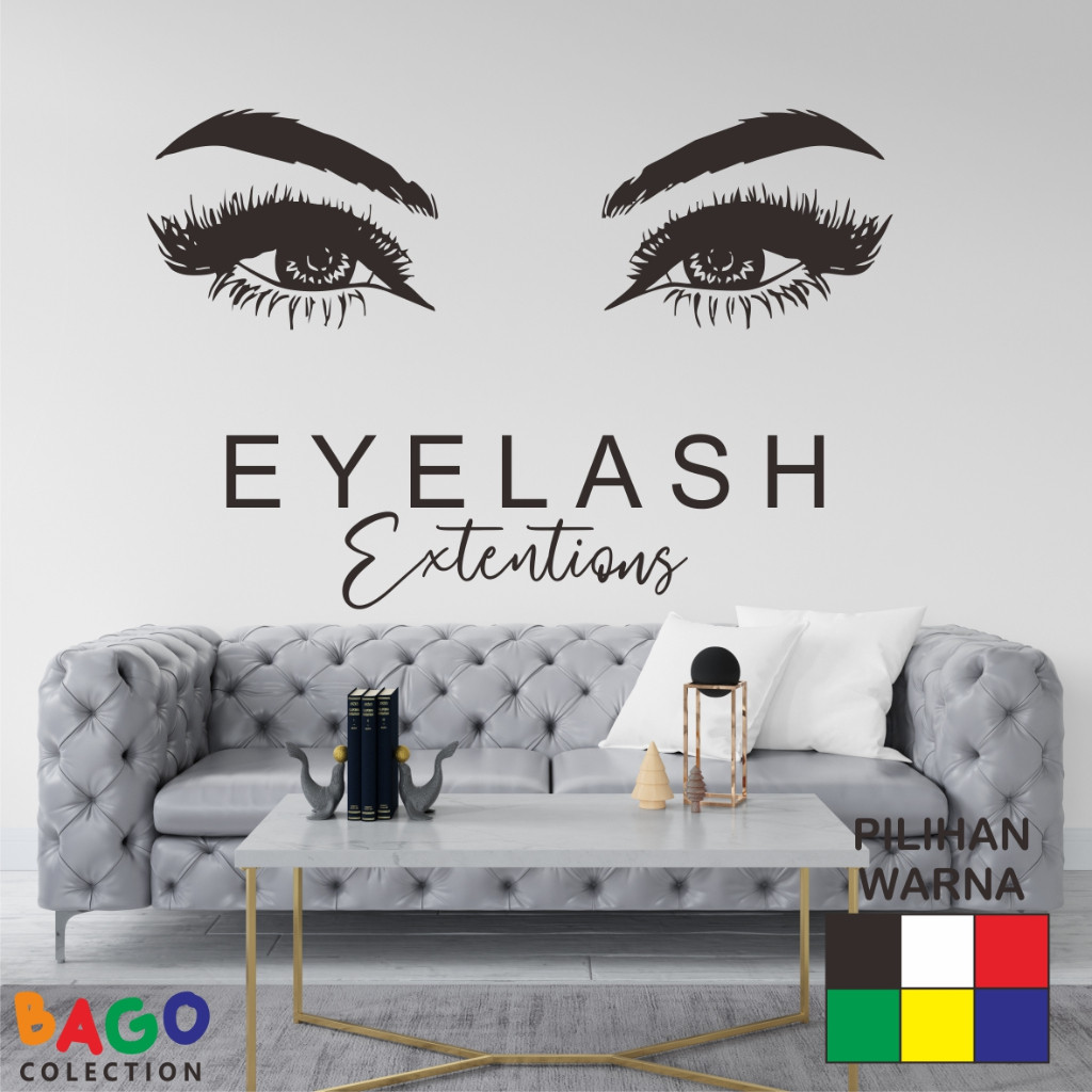 

Stiker Dinding Aeshhetic Mata Salon Kecantikan Eyelash Tembok Kaca Decal Cutting Sticker Custom