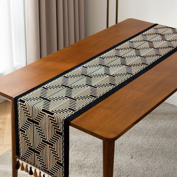 Table Runner Tropical / Taplak Meja Makan Tamu Rajut Mewah Premium / Taplak Meja Panjang