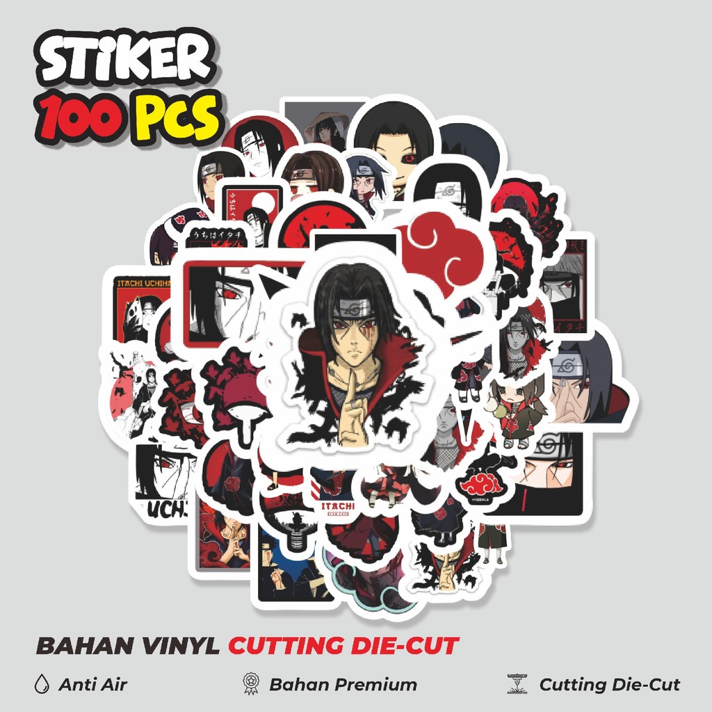 

Terbaru! 50 pcs Stiker Anime Uchiha Itachi Dekorasi Lucu Kreatif untuk Notebook, Skateboard, HP