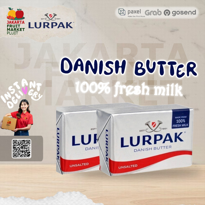 

[New]Promo (BUTTER) LURPAK BUTTER UNSALTED 200G (GOJEK/GRAB ONLY)