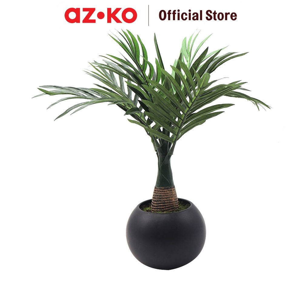 AZKO Arthome 43 cm Tanaman Artifisial Fern Dengan Pot Keramik Tumbuhan Tanaman Buatan Dekorasi Plant