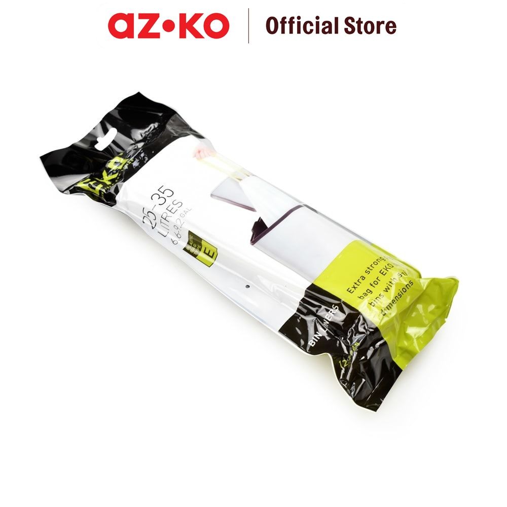 AZKO Eko Plastik Tempat Sampah Dengan Tali - Putih Trash Bag Aksesoris Tong Sampah Kantong Plastik T