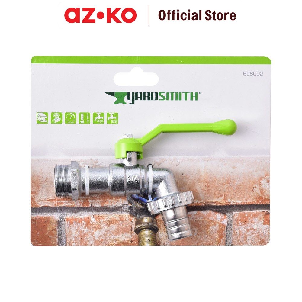 AZKO Yardsmith Keran Taman 3/4 Coupling 626002 Kran Air Outdoor Serbaguna Peralatan Taman Pengalir A