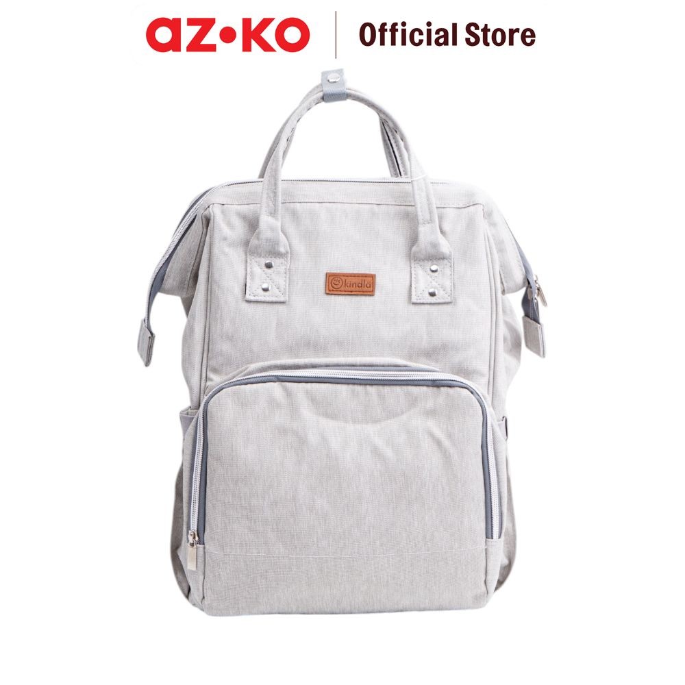 AZKO Kindla Babylicious Tas Perlengkapan Bayi - Putih Ivory Mommy Bag Tas Menyimpan Susu Popok Tas A