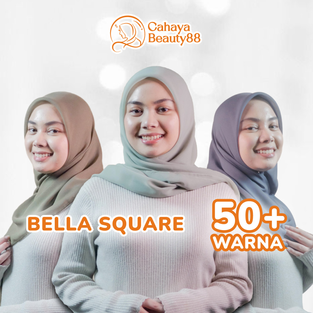 Jilbab Bella Square Segi Empat / Hijab Bella Square - Warna Lengkap