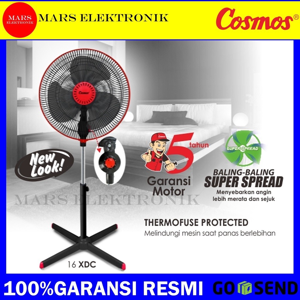 Kipas Angin Berdiri Cosmos XDC 16 - Kipas Stand Fan 16 Inch