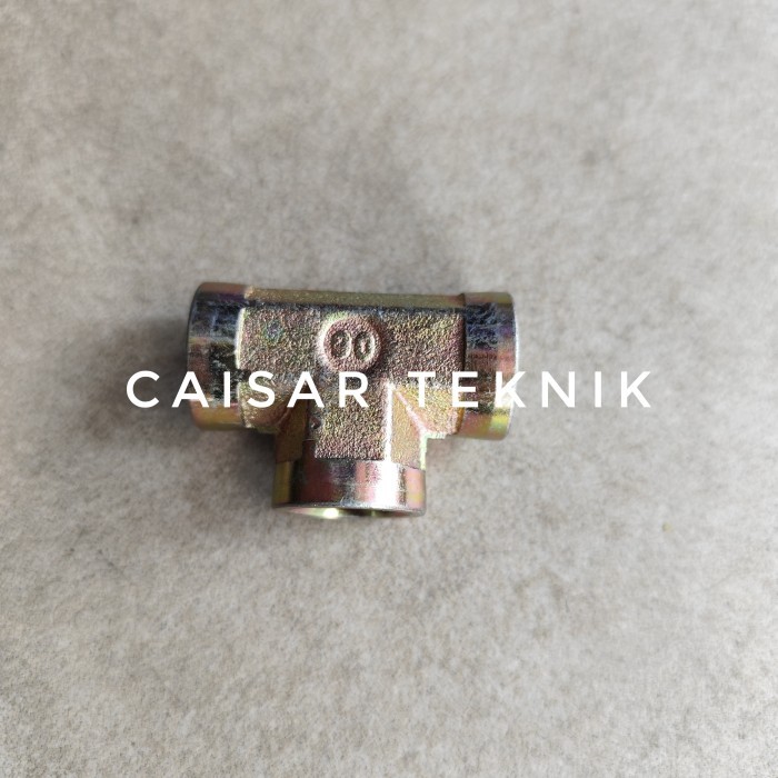 T Reducer Connector Drat Dalam 1/4" Inch Besi