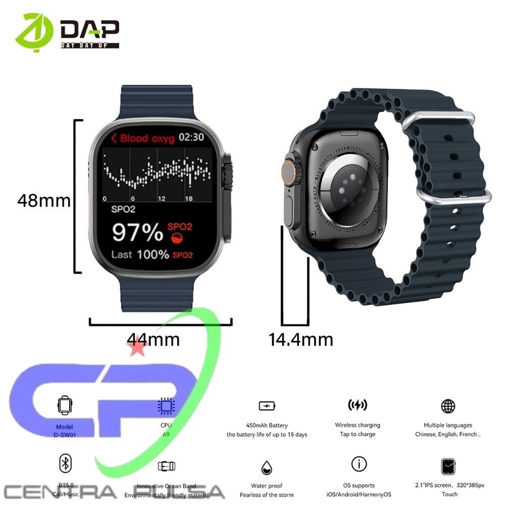 DAP D-SW01 Jam Tangan Smartwatch / jam pintar / jam trendy / smartwatch kekinian / jam water proof O