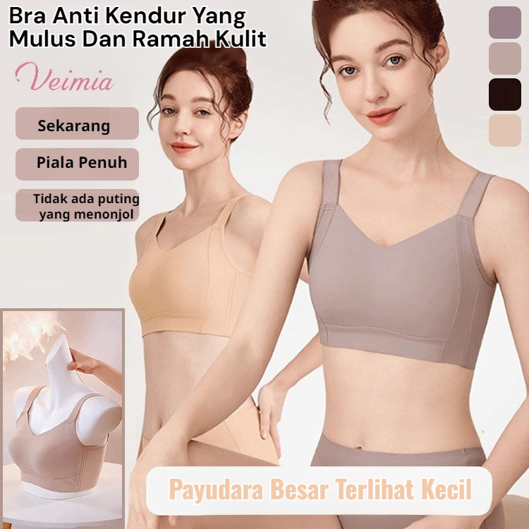 COD+pengiriman 24 jamVeimia-[Payudara Besar Terlihat Kecil] BH Anti Kendur Yang Mulus Dan Ramah