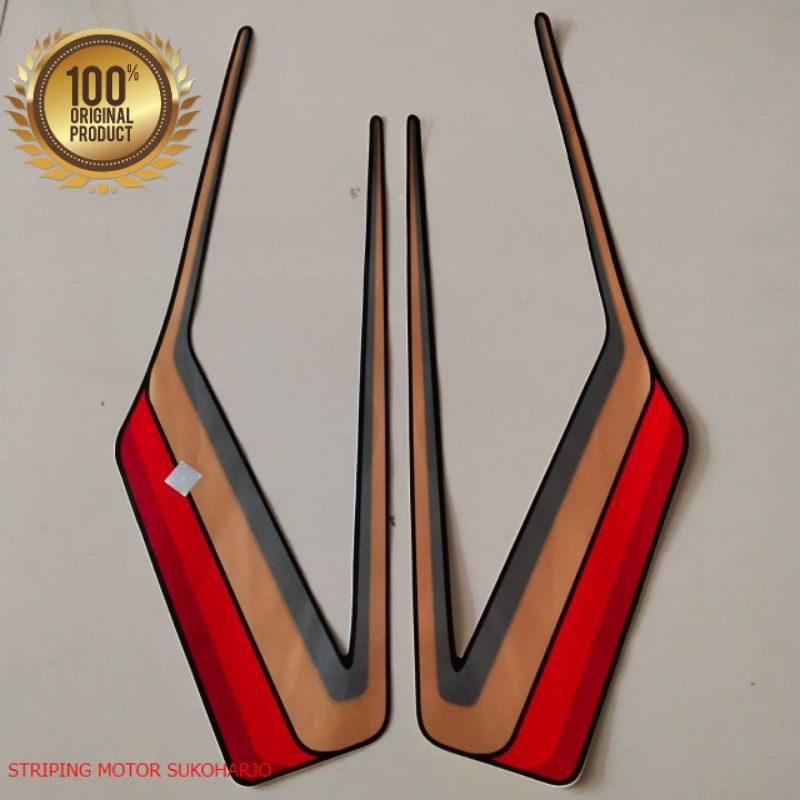 (ORI) Striping Yamaha RX king 1990 1991 hitam merah kualitas original