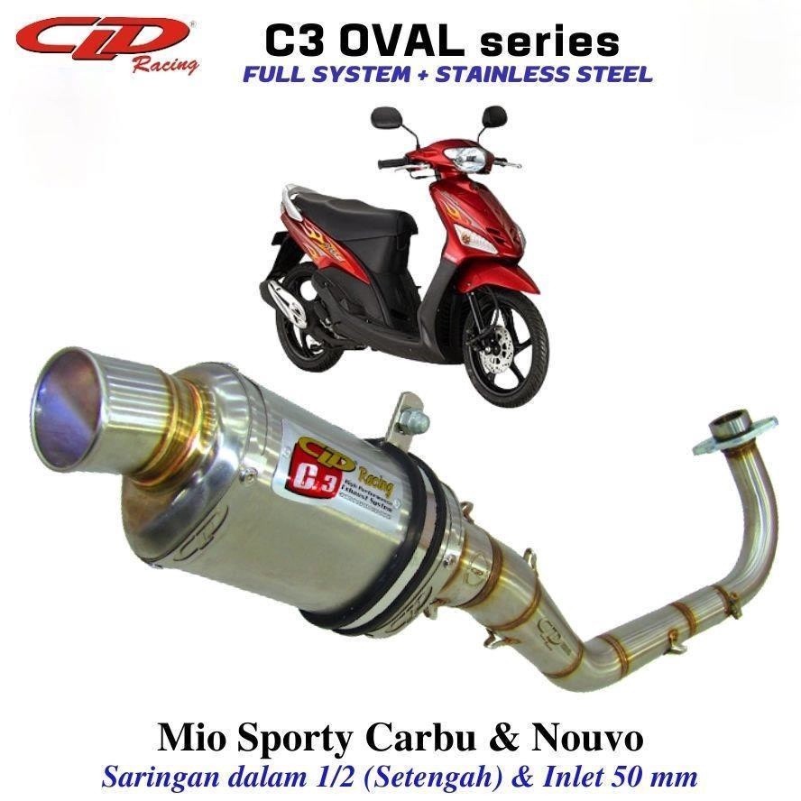 CLD Racing C3 OVAL series MIO SPORTY CARBU & NOUVO Knalpot Fullsystem