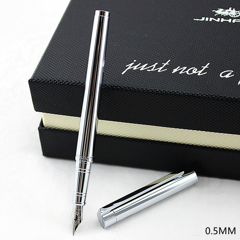 

Jinhao 126 Fountain Pen 0.5mm Nib Caligraphy Pen metal Pen High Quality Ink Pens for Writing Metal Student School Supplies