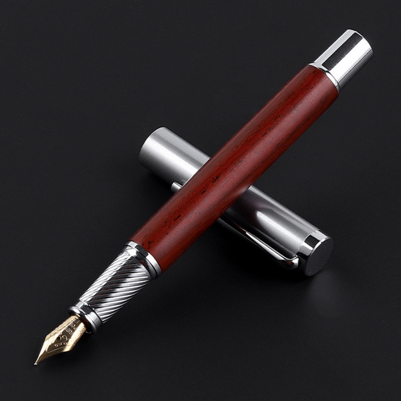 

Luxury Iraurita Nib Fountain Pen Wood Metal Writing Signing Calligraphy Pens Gift Office Stationery Supplies Customized Logo