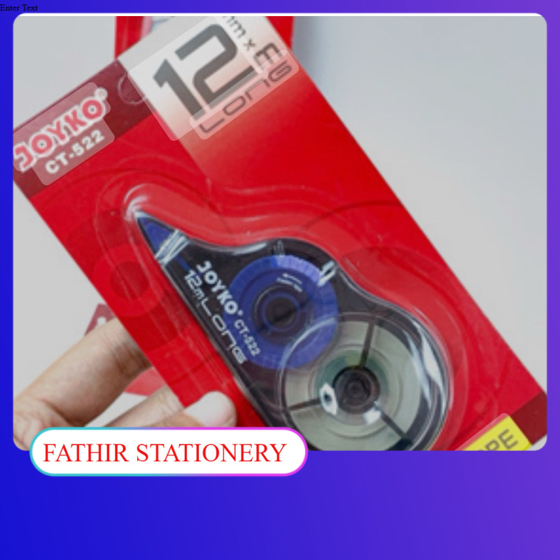 

Tipex Kertas Correction Tape Pita Koreksi Joyko CT-522 (12 meter x 5 mm) - 1 PCS