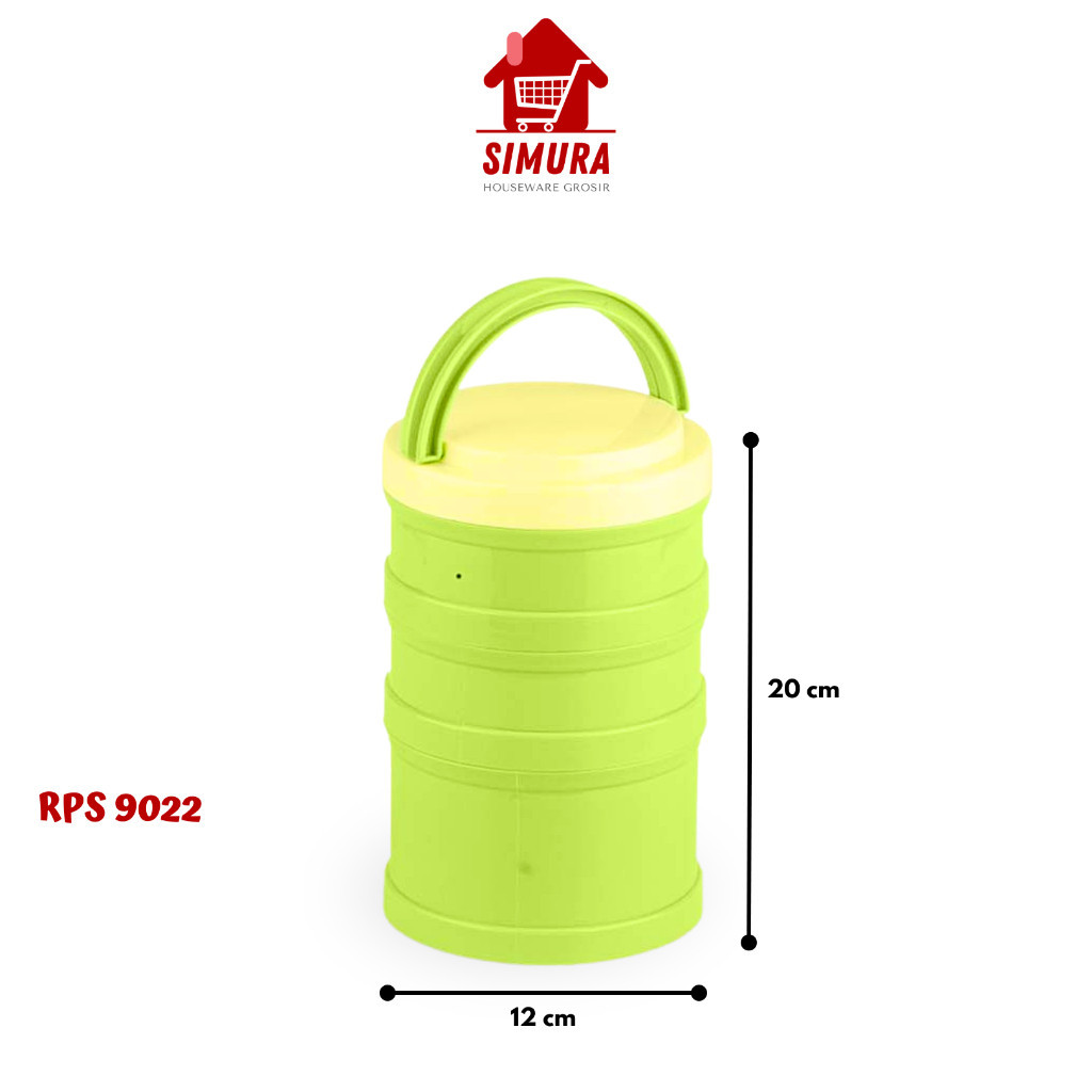 bestpromo 1pcs rantang 3 susun bekal makan susun bahan plastik ( rsbt 9019 h ) #grosir