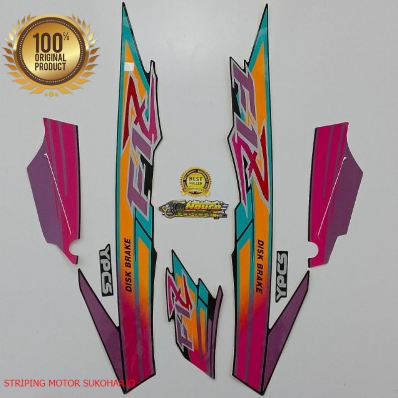 (ORI) striping yamaha fizr fiz r f1 zr 1995 hitam kualitas original