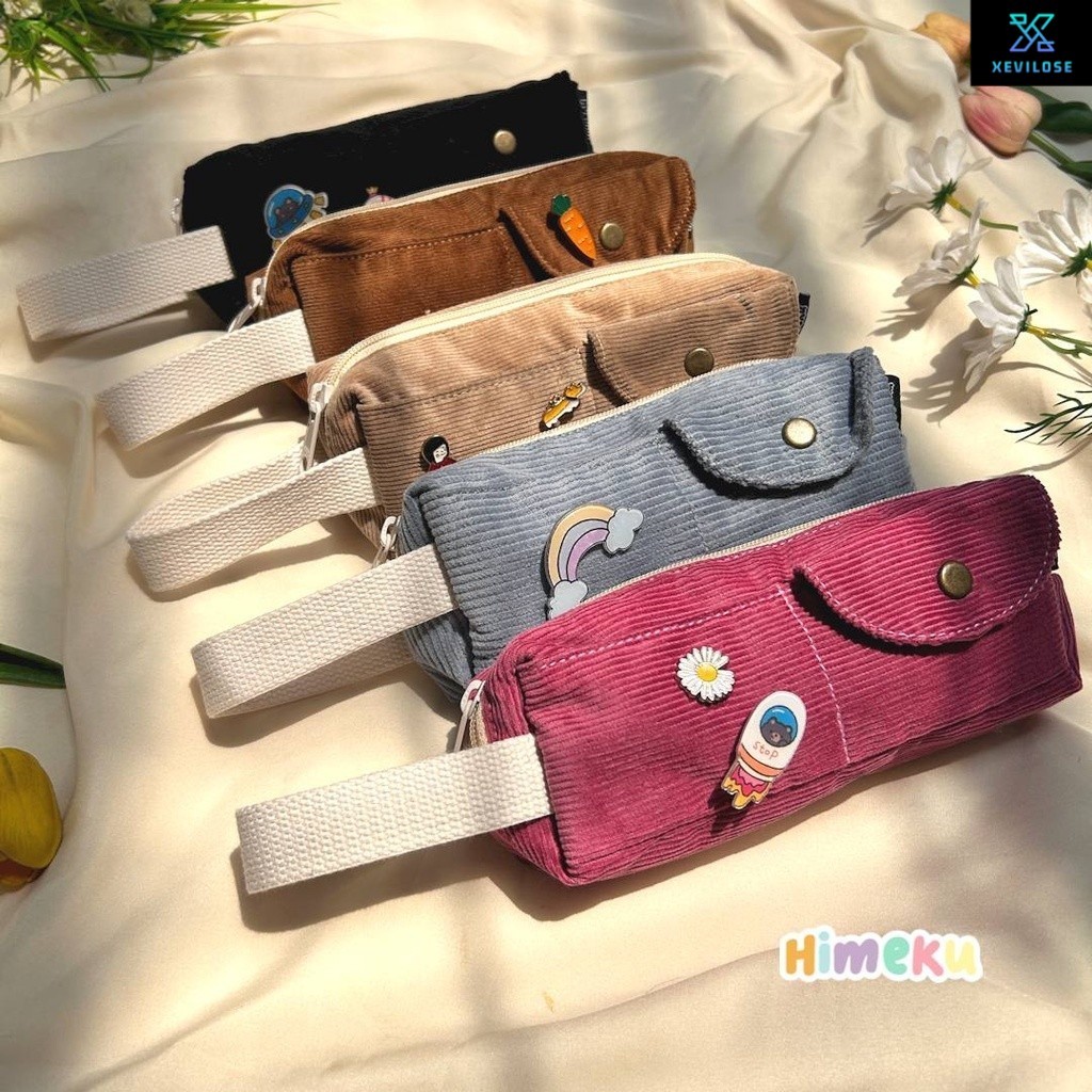 

Himeku PENMOY Tempat Pensil Gemoy - Tempat Alat Tulis - Pouch Stationary - Pencil Case Corduroy